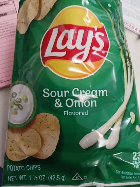 Is it Lactose Free? Lays Sour Cream & Onion Flavoured Potato Chips