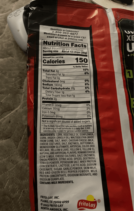 Is it Milk Free? Doritos Flavored Tortilla Chips Flamin' Hot Nacho