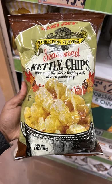 Is it Lactose Free? Trader Joe's Thanksgiving Stuffing Seasoned Kettle Chips