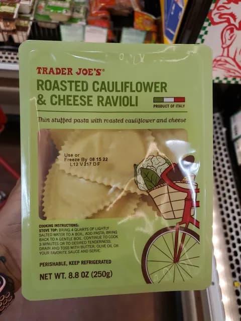 Is it Lactose Free? Trader Joe's Roasted Cauliflower & Cheese Ravioli