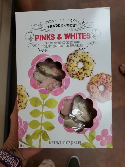 Is it Lactose Free? Trader Joe's Pink & Whites Shortbread Cookies With Yogurt Coating And Sprinkles