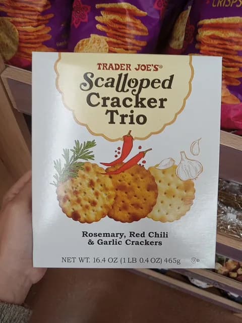 Is it Wheat Free? Trader Joe's Scalloped Cracker Trio Rosemary, Red Chili & Garlic Crackers