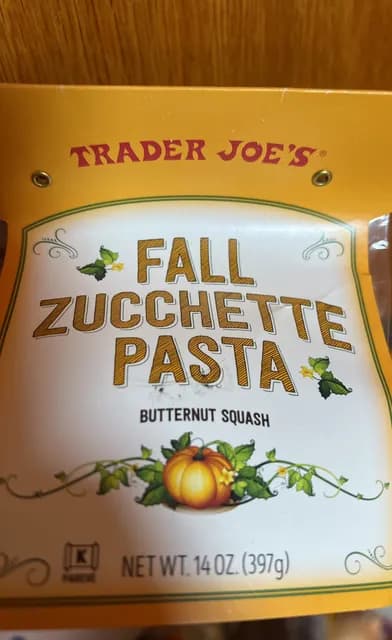 Is it Milk Free? Trader Joe's Fall Zucchette Pasta Butternut Squash