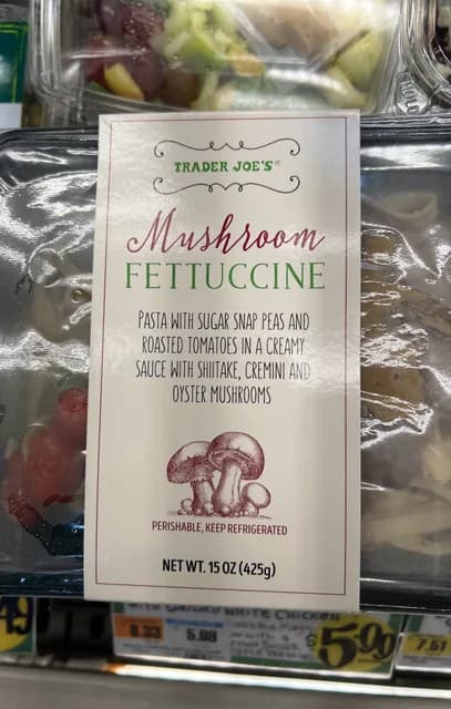 Is it Wheat Free? Trader Joe's Mushroom Fettuccine