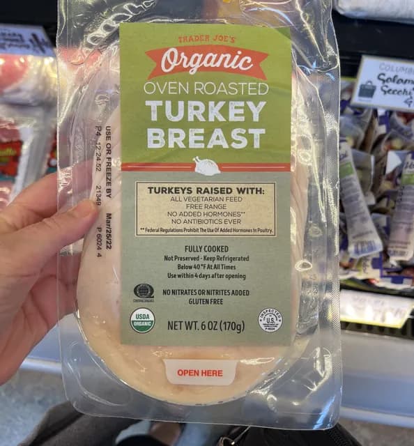 Is it Low Histamine? Trader Joe's Organic Oven Roasted Turkey Breast