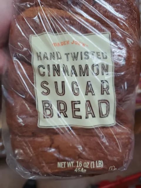 Is it Milk Free? Trader Joe's Hand Twisted Cinnamon Sugar Bread