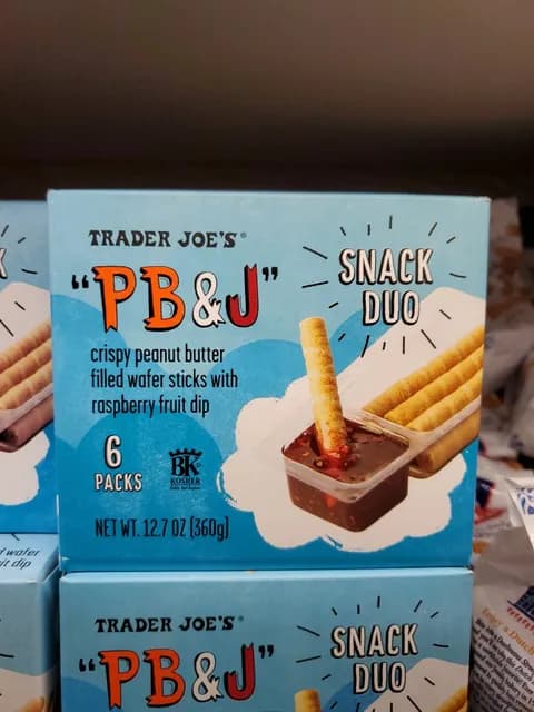 Is it Lactose Free? Trader Joe’s “pb&j” Snack Duo Crispy Peanut Butter Filled Wafer Sticks With Raspberry Fruit Dip