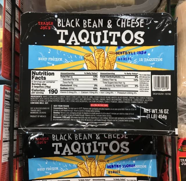 Is it Low Histamine? Trader Joe's Black Bean & Cheese Taquitos