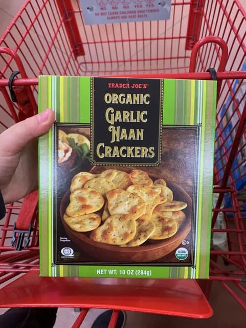 Is it Low Histamine? Trader Joe's Organic Garlic Naan Crackers