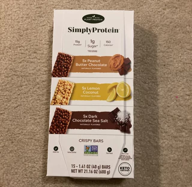 Is it Wheat Free? Simplyprotein Crispy Bars Peanut Butter Chocolate, Lemon Coconut, Dark Chocolate Sea Salt