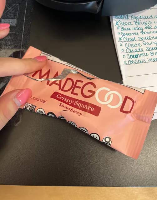 Is it Lactose Free? Madegood Crispy Square Strawberry