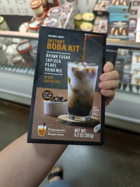 Is it Milk Free? Trader Joe's Instant Boba Kit Brown Sugar Tapioca Pearl Drink Mix