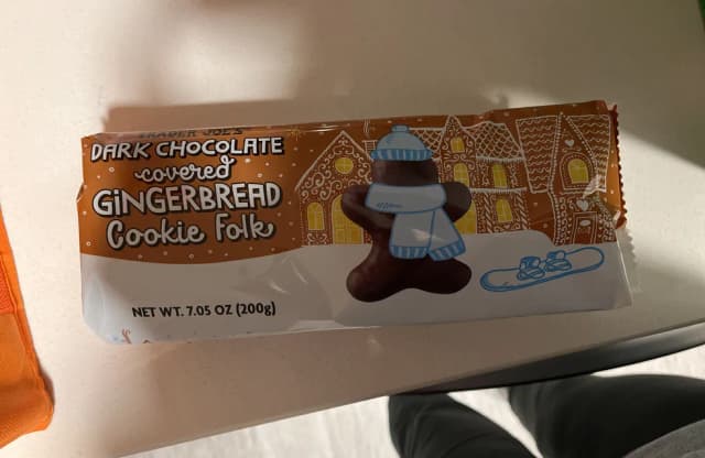 Is it Pescatarian? Trader Joe's Dark Chocolate Covered Gingerbread Cookie Folk