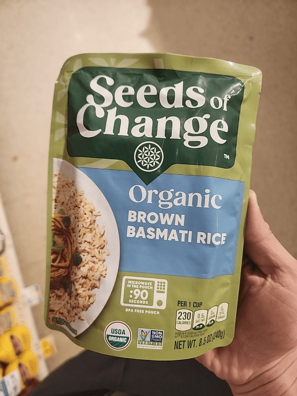 Is it Vegetarian? Seeds Of Change Organic Brown Basmati Rice Microwavable Pouch