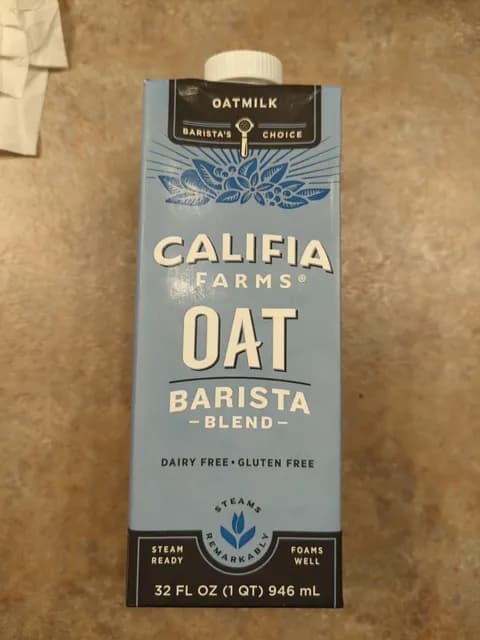 Is it Wheat Free? Califia Farms Oat Barista Blend Oatmilk