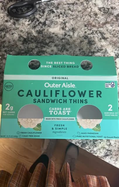 Is it Lactose Free? Outer Aisle Cauliflower Sandwich Thins Original