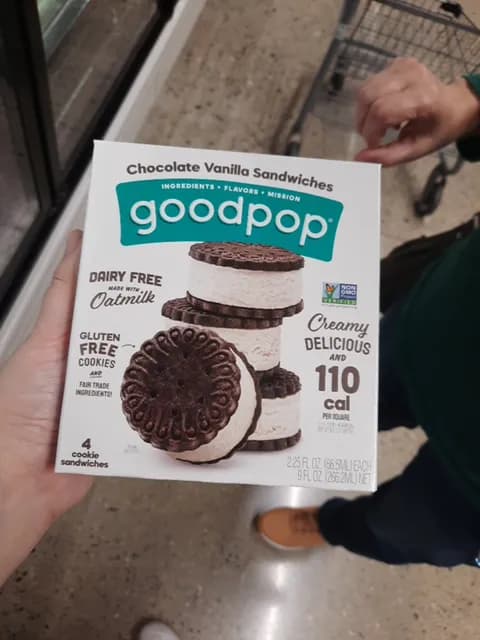 Is it Lactose Free? Goodpop Chocolate Vanilla Sandwiches