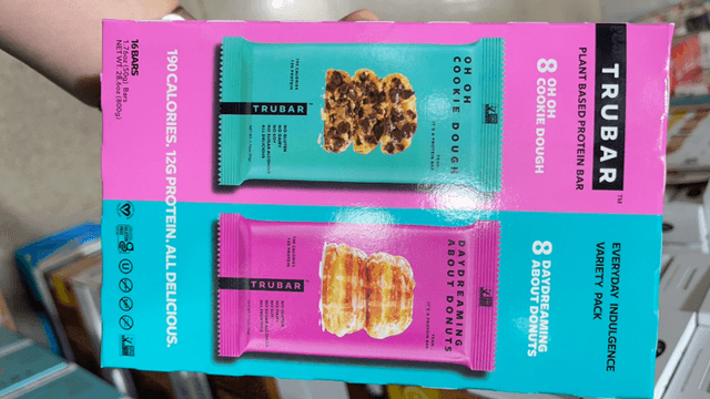 Is it Wheat Free? Trubar Plant Based Protein Bar Everyday Indulgence Variety Pack 8 Oh Oh Cookie Dough 8 Daydreaming About Donuts