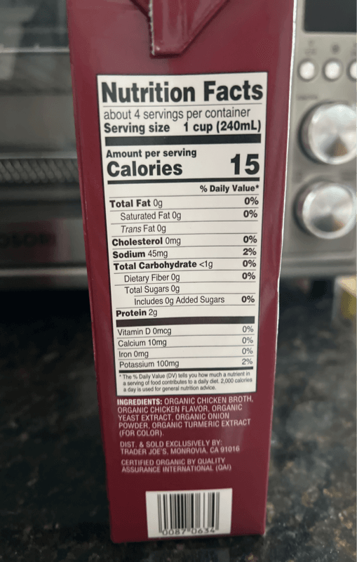 Is it Gelatin free? Trader Joe's Organic Low Sodium Chicken Broth