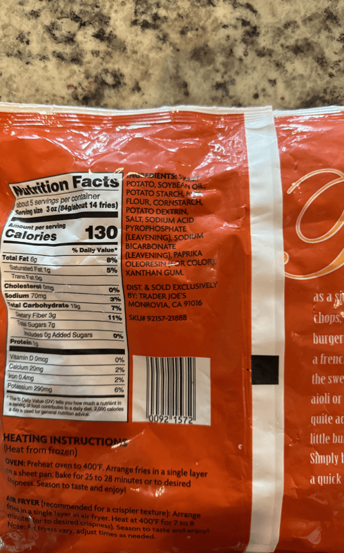 Is it Low Histamine? Trader Joe's Sweet Potato Frites