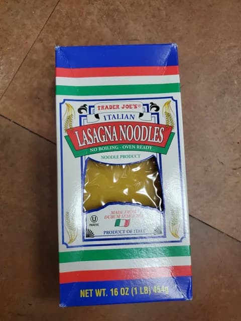 Is it Gelatin free? Trader Joe's Italian Lasagna Noodles