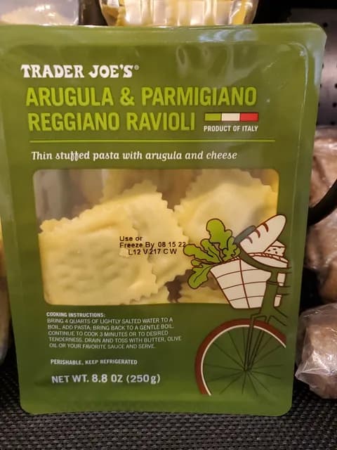 Is it Low Histamine? Trader Joe's Arugula & Parmigiano Reggiano Ravioli Pasta