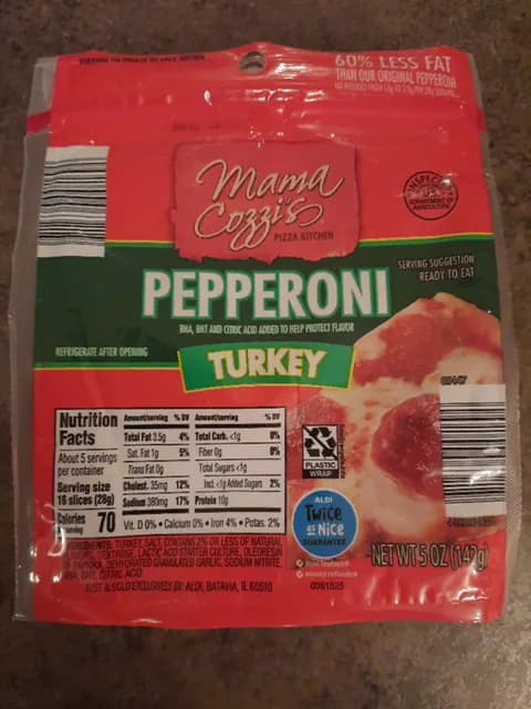 Is it Gelatin free? Mama Cozzi's Pizza Kitchen Turkey Pepperoni