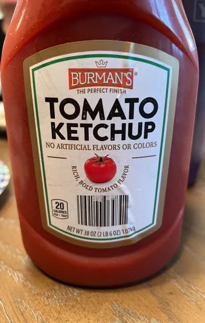 Is it Corn Free? Burman's Tomato Ketchup