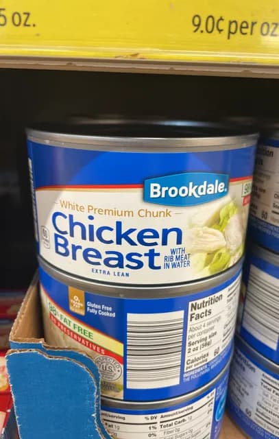 Is it Lactose Free? Brookdale Chicken Breast Extra Lean White Premium Chunk With Rib Meat In Water