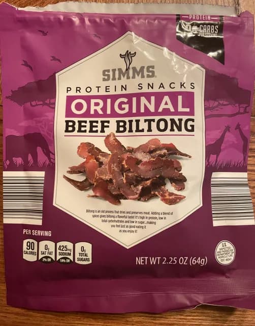 Is it Gelatin free? Simms Protein Snacks Original Beef Biltong