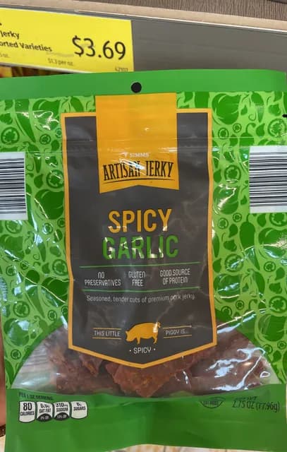 Is it Gelatin free? Simms Artisan Jerky Spicy Garlic