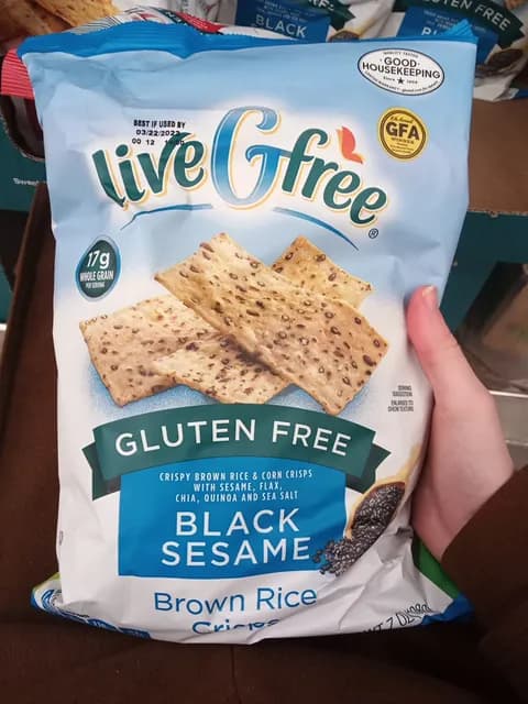 Is it Wheat Free? Livegfree Gluten Free Black Sesame Brown Rice Crisps