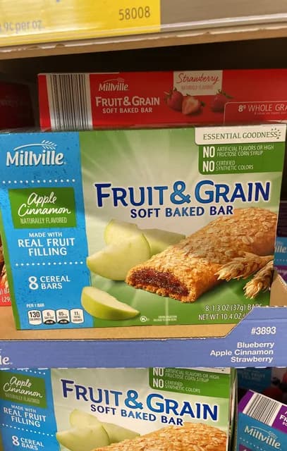 Is it Milk Free? Millville Fruit & Grain Apple Cinnamon Soft Baked Bar