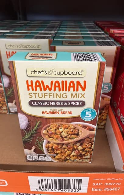 Is it Milk Free? Chef's Cupboard Hawaiian Stuffing Mix Classic Herbs & Spices