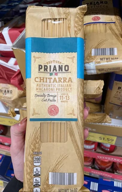 Is it Pescatarian? Priano Chitarra Specialty Bronze Cut Pasta