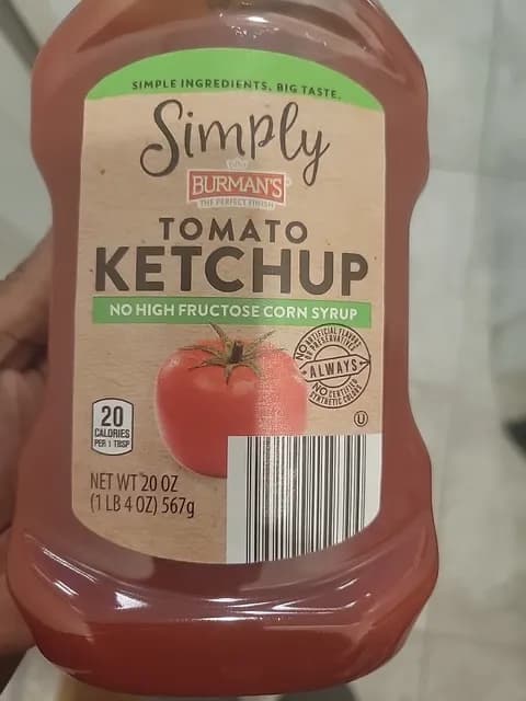 Is it Low Histamine? Burman's Simply Tomato Ketchup