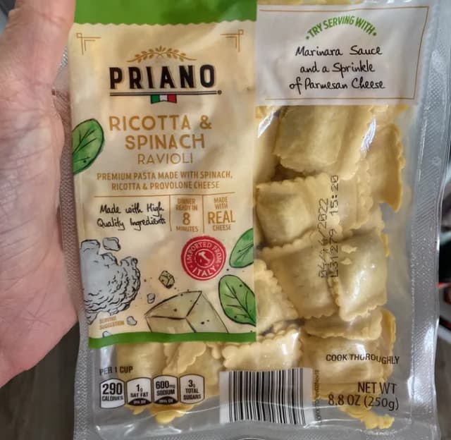 Is it Low Histamine? Priano Ricotta & Spinach Ravioli