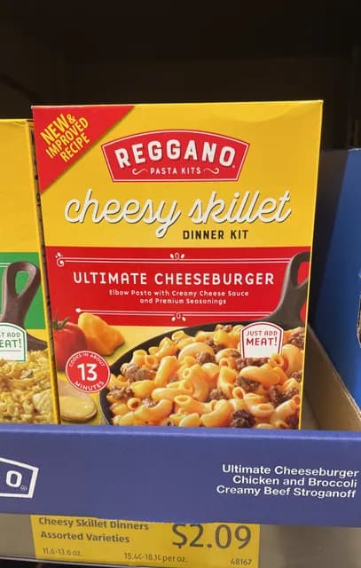 Is it Milk Free? Reggano Cheesy Skillet Dinner Kit Ultimate Cheeseburger