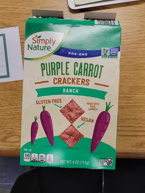 Is it Wheat Free? Simply Nature Purple Carrot Ranch Crackers