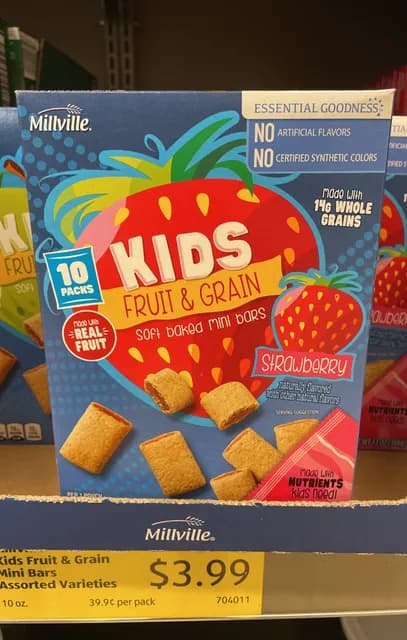 Is it Gelatin free? Millville Kids Fruit & Grain Strawberry Soft Baked Mini Bars