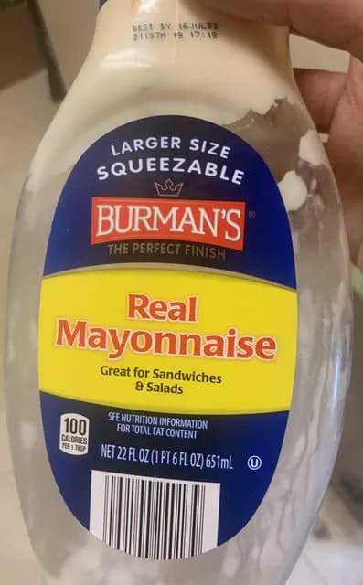 Is it Wheat Free? Burman’s Squeezable Mayonnaise