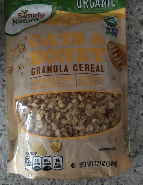 Is it Corn Free? Simply Nature Organic Oats & Honey Granola Cereal