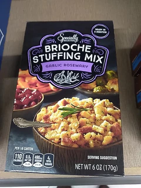 Is it Pescatarian? Specially Selected Brioche Stuffing Mix Garlic Rosemary