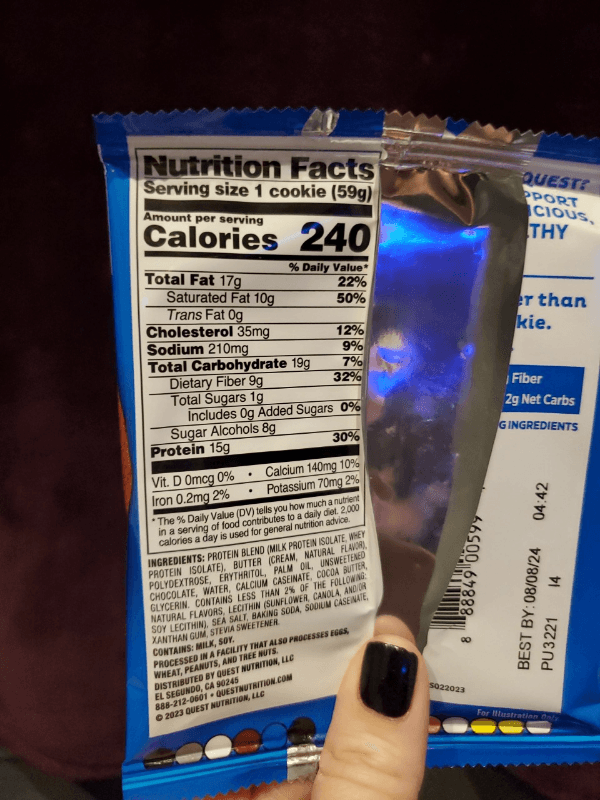 Is it Low Histamine? Quest Nutrition® Protein Cookie Chocolate Chip