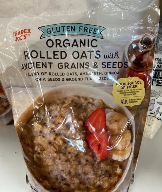 Is it Gelatin free? Trader Joe's Organic Rolled Oats With Ancient Grains & Seeds