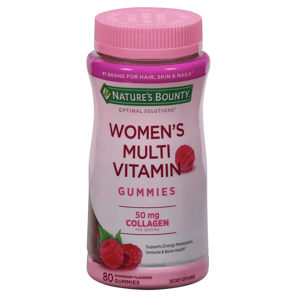 Is it Pescatarian? Natures Bounty Multivitamin, Women's, 50 Mg, Raspberry Flavored, Gummies