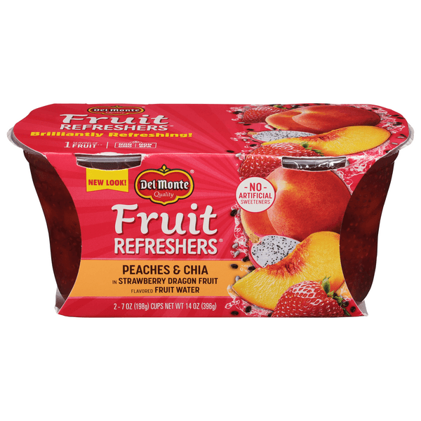 Is it Fish Free? Del Monte Fruit & Chia Peaches In Strawberry Dragon Fruit Flavored Chia