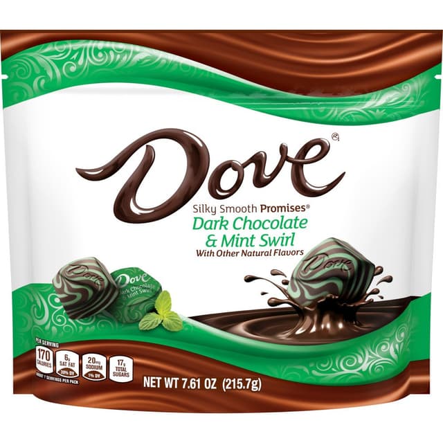 Is it Egg Free? Dove Promises Candy Dark Chocolate Mint Swirl