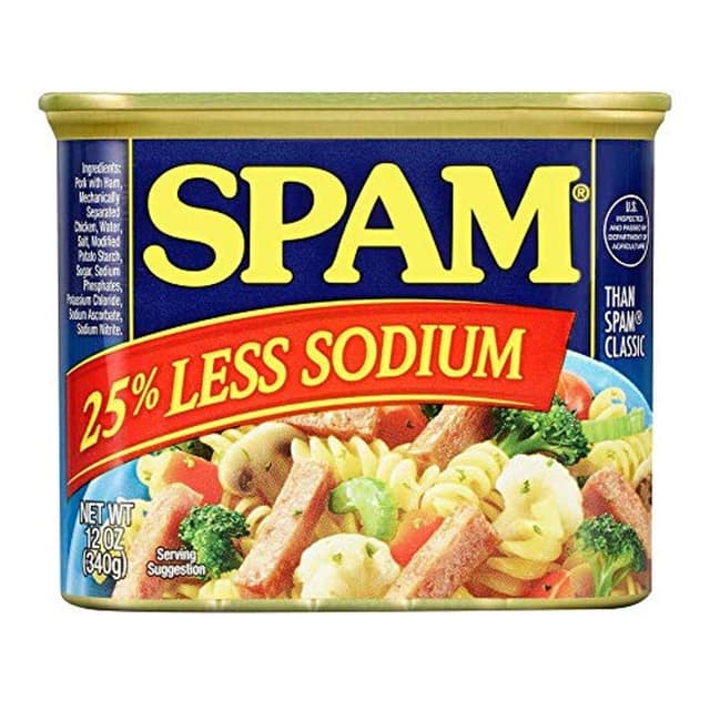 Is it Vegetarian? Spam Classic 25% Less Sodium