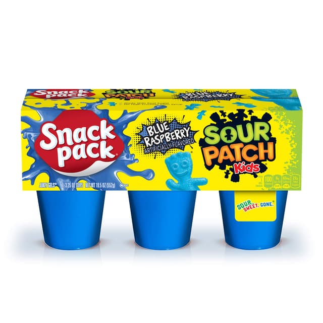 Is it Vegetarian? Snack Pack Sour Patch Kids Juicy Gels Blue Raspberry